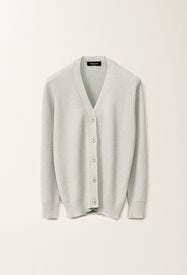 Fabiana Filippi Organic cotton and lurex cardigan, aqua green AQUAGREEN MAD275F496L4520000