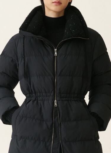 Midi ultralight technical down coat, black Fabiana Filippi Midi ultralight technical down coat, black Black CTD226F658M3960000