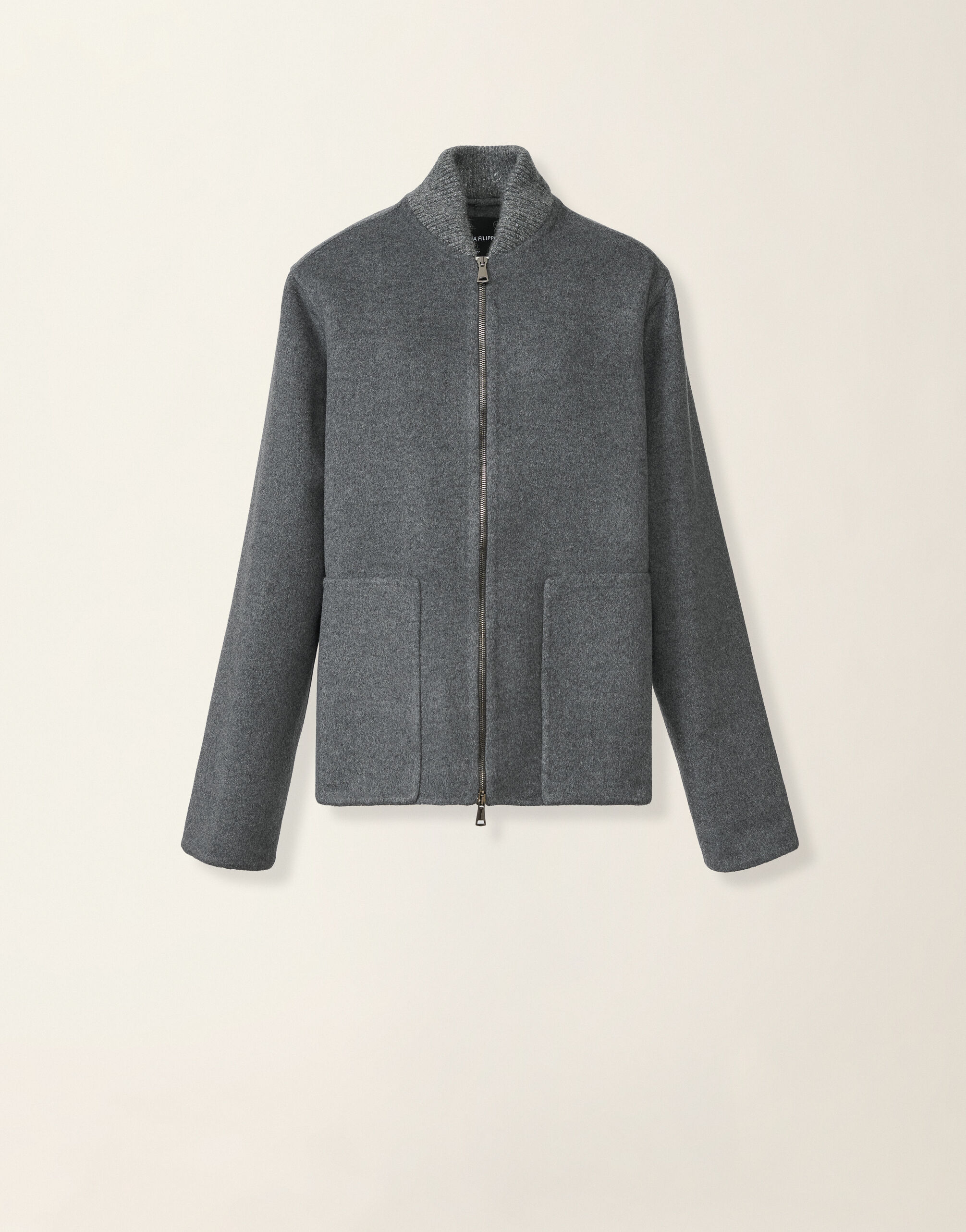 Wool and cashmere double coat, lead Fabiana Filippi Wool and cashmere double coat, lead Lead CTD226F643M4810000