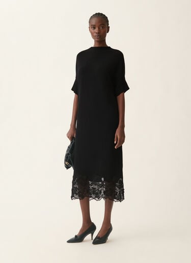Fabiana Filippi Platinum kimono dress, black Black ABD226F568M4460000