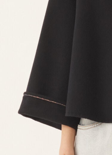 Fabiana Filippi Boxy wool double coat, midnight blue Blue CTD266F420L7360000