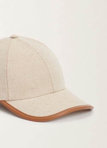 Fabiana Filippi Canvas and leather baseball cap, tan BROWN SAD265A807L2070000