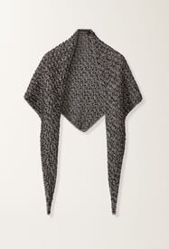 Fabiana Filippi Denim-effect tweed scarf, midnight blue Blue SAD266A879L7410000