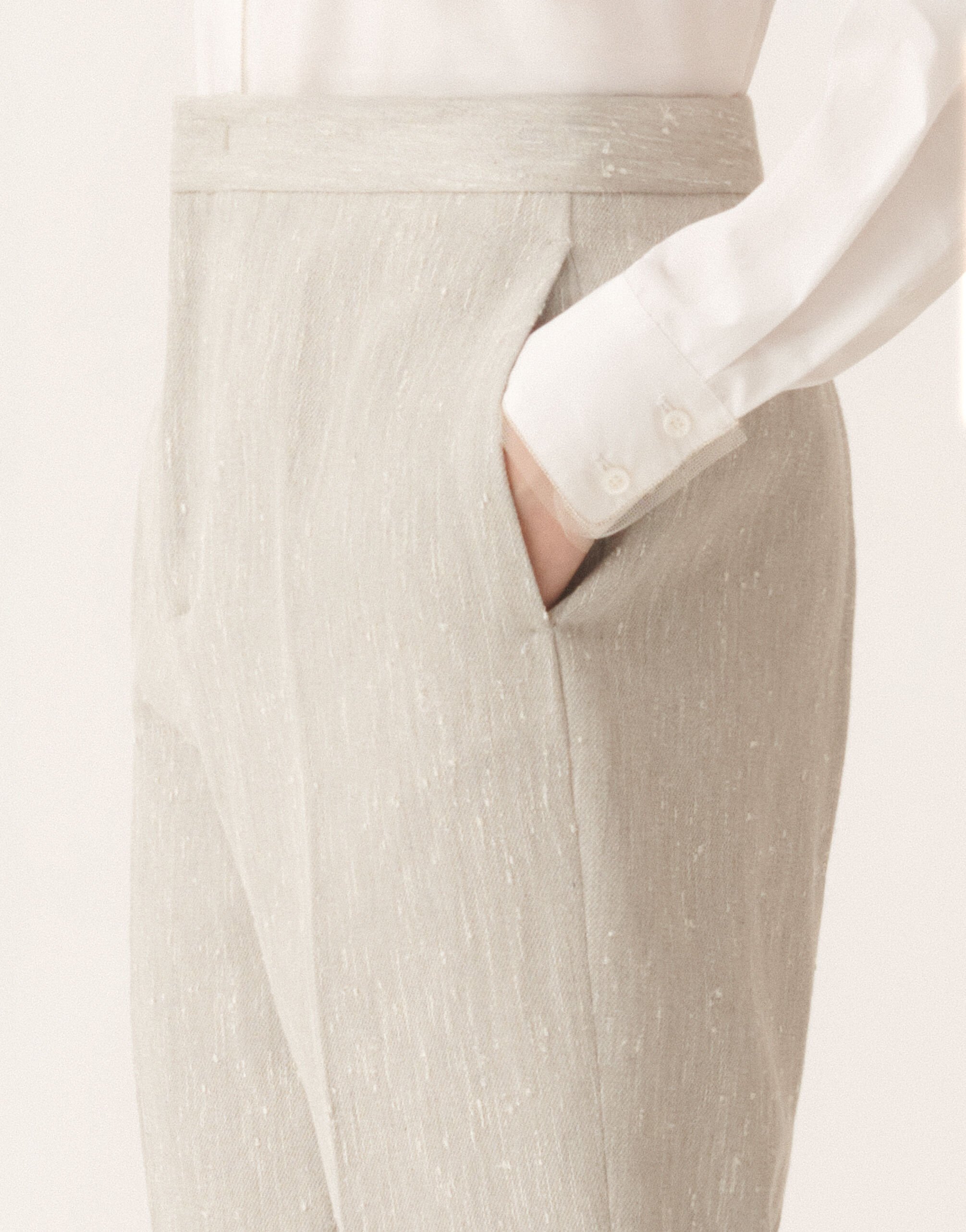 Fabiana Filippi Montefalco Pants in ice fil coupé goccia tailoring Gray PAD266F326D9570000