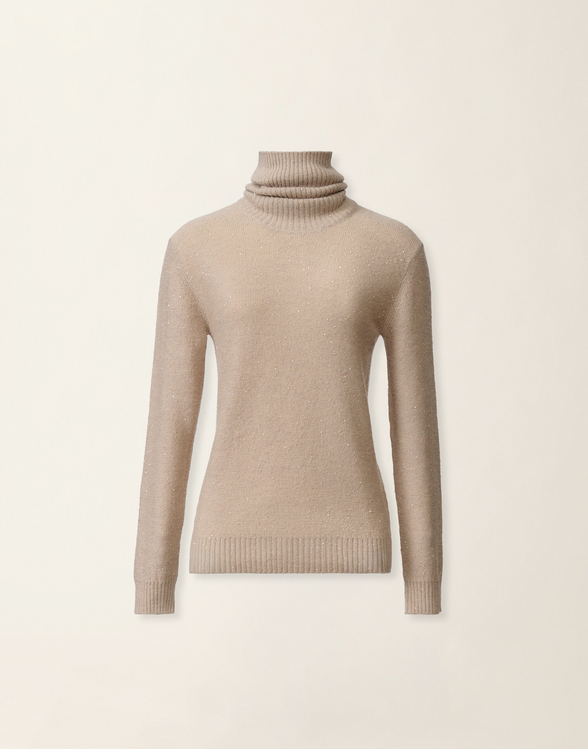 Rollkragenpullover aus Paillettengarn, Cachà Fabiana Filippi Rollkragenpullover aus Paillettengarn, Cachà Cachà MAD226F098D2960000