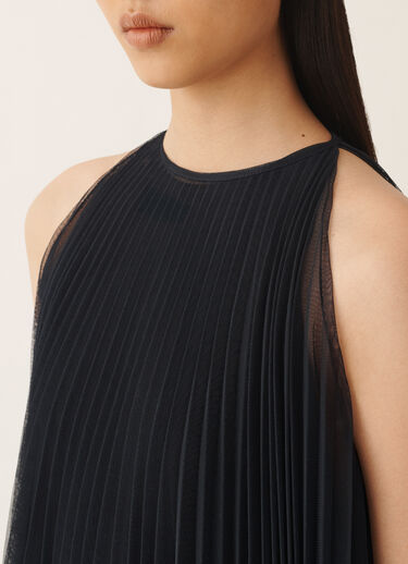 Fabiana Filippi Vestido de tul plisado, azul medianoche AZUL MEDIANOCHE ABD276F647M1690000