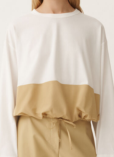Fabiana Filippi Jersey top, white and gold YELLOW JED265F155L2230000
