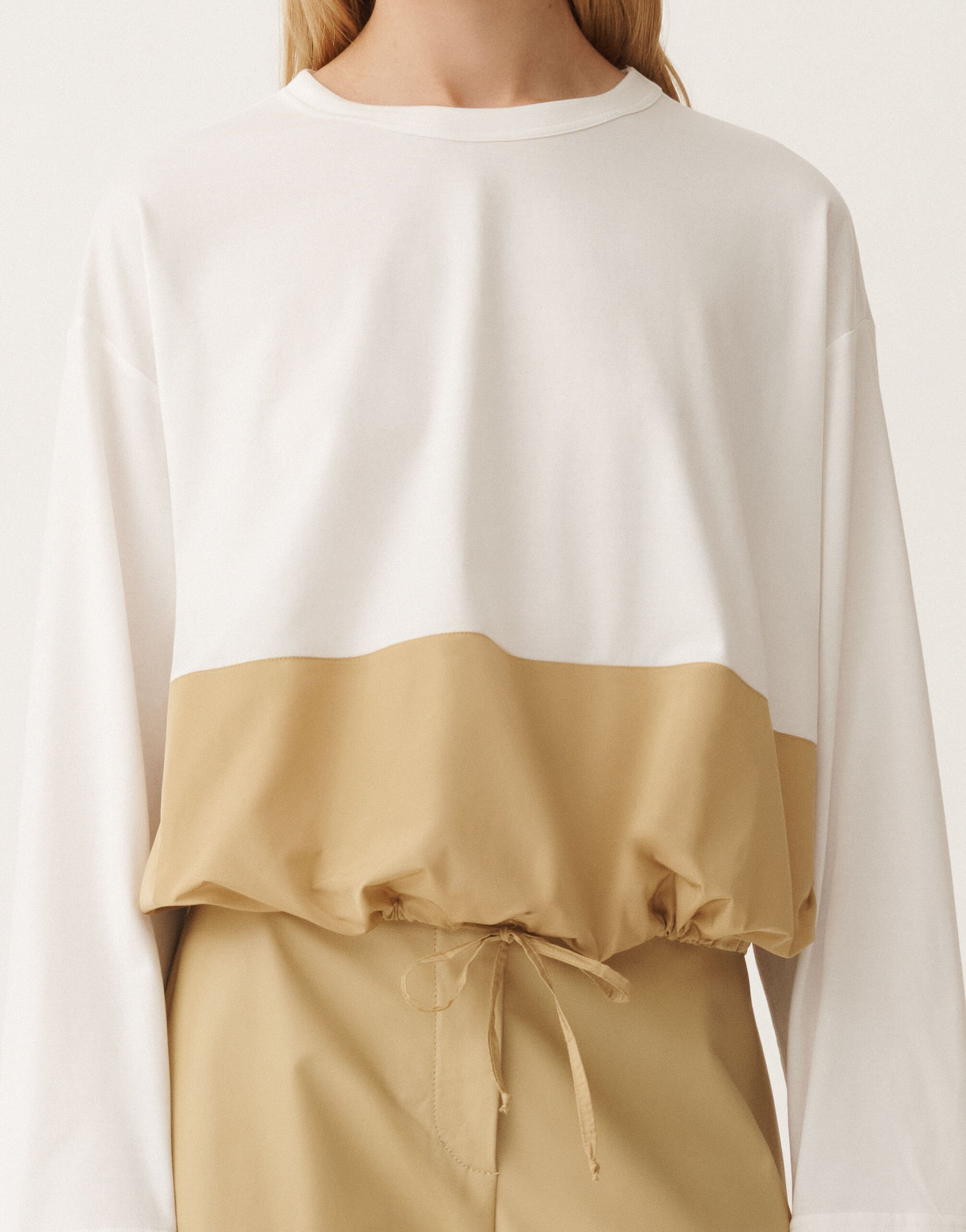 Fabiana Filippi Jersey top, white and gold YELLOW JED265F155L2230000