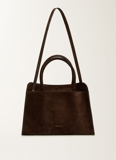 Fabiana Filippi Große Handtasche aus Wildleder, ebenholzbraun Braun BGD215A851L8070000