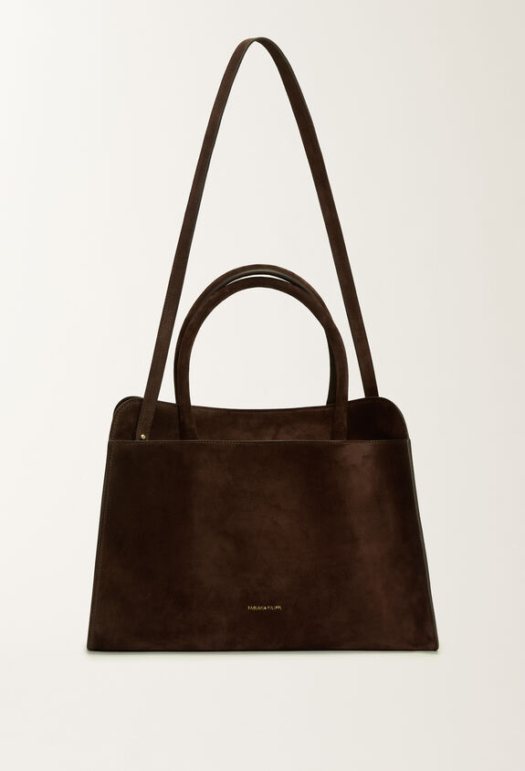 Fabiana Filippi Bolso grande de ante, ébano MARRÓN BGD215A851L8070000