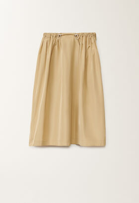 Fabiana Filippi TECH TAFFETA BALLOON SKIRT WITH WAIST DRAWSTRING BLUE GND275F848L3540000