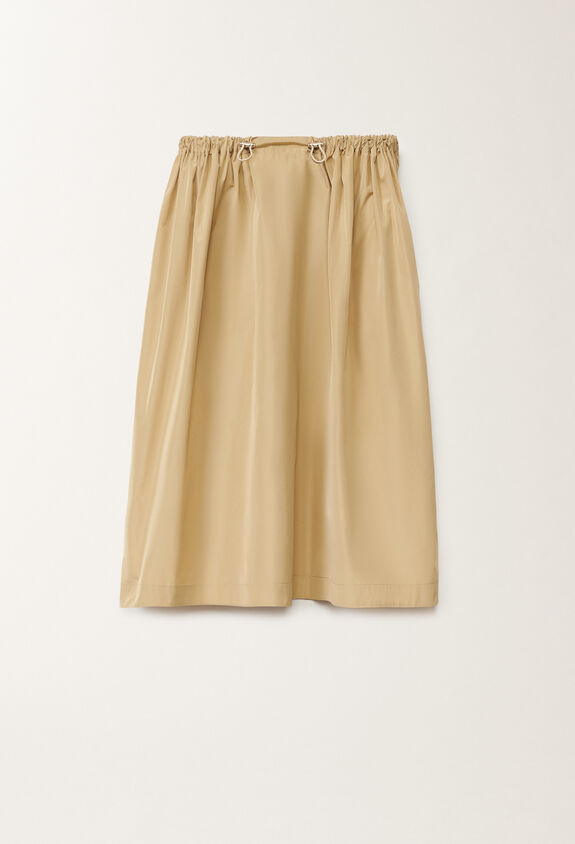 Fabiana Filippi Technical taffeta skirt, gold YELLOW GND265F410D2600000