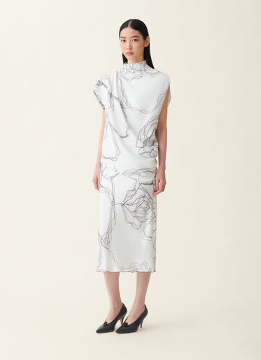 Top en twill de soie, blanc Fabiana Filippi Top en twill de soie, blanc Blanc TPD216F258M3070000