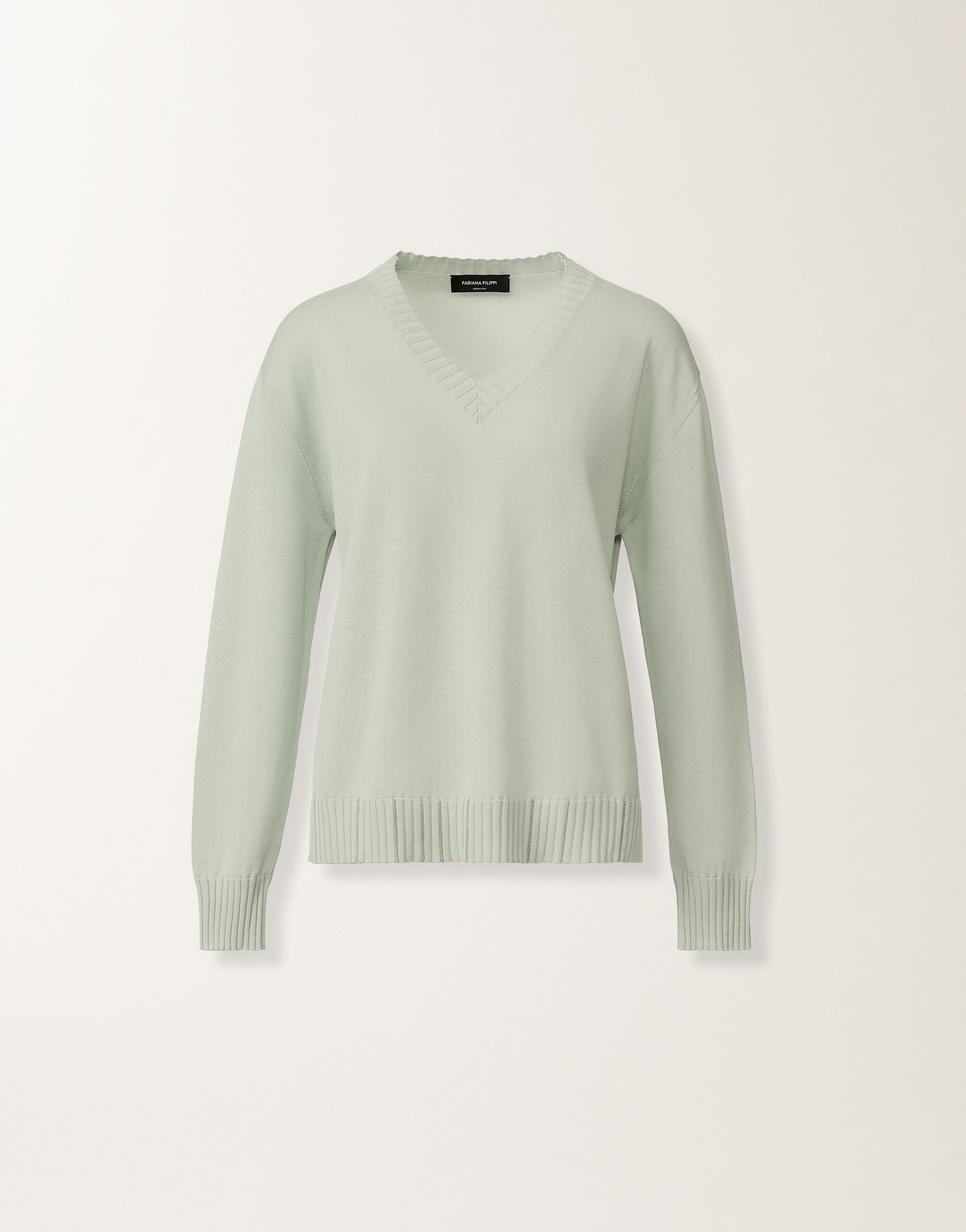 Fabiana Filippi Sweater in organic cotton, Ghirri green Ghirri Green MAD266F015L7340000