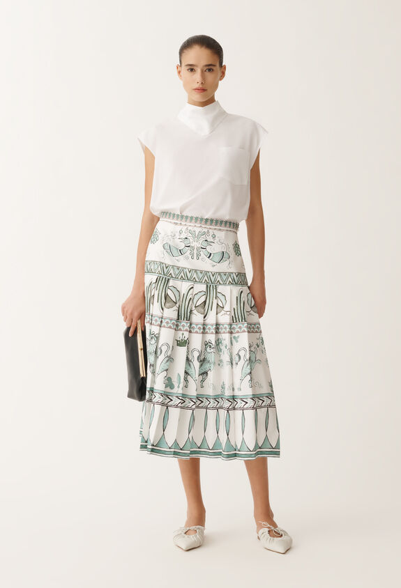 Fabiana Filippi Poplin top, optical white WHITE TPD275F735D6500000