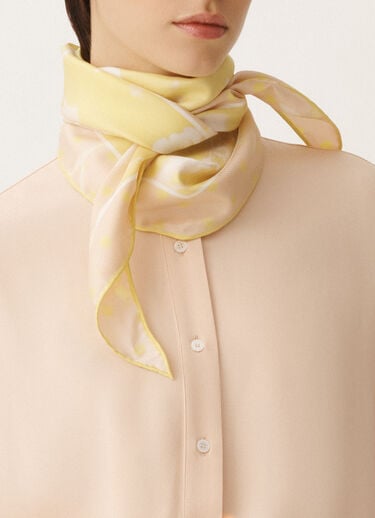 Fabiana Filippi Tilia-print silk losange scarf YELLOW SAD265A967L2090000