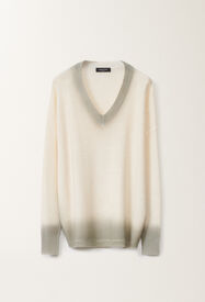 Fabiana Filippi Cotton and linen sweater with sequins, white WHITE MAD275F531L3820000