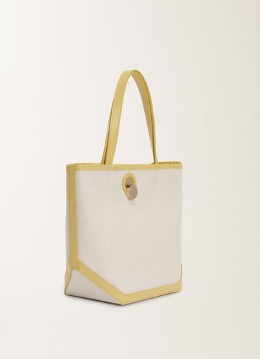 Fabiana Filippi Eclissi canvas and leather medium tote bag, cedar YELLOW BGD265A907L2150000
