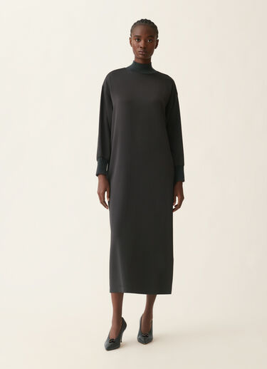 Fabiana Filippi Shiny enver satin dress, charcoal Charcoal ABD226F588M4320000