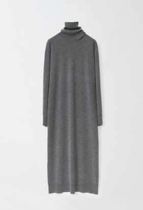 Fabiana Filippi TURTLE NECK KNIT DRESS GREY GCD214F184D7280000