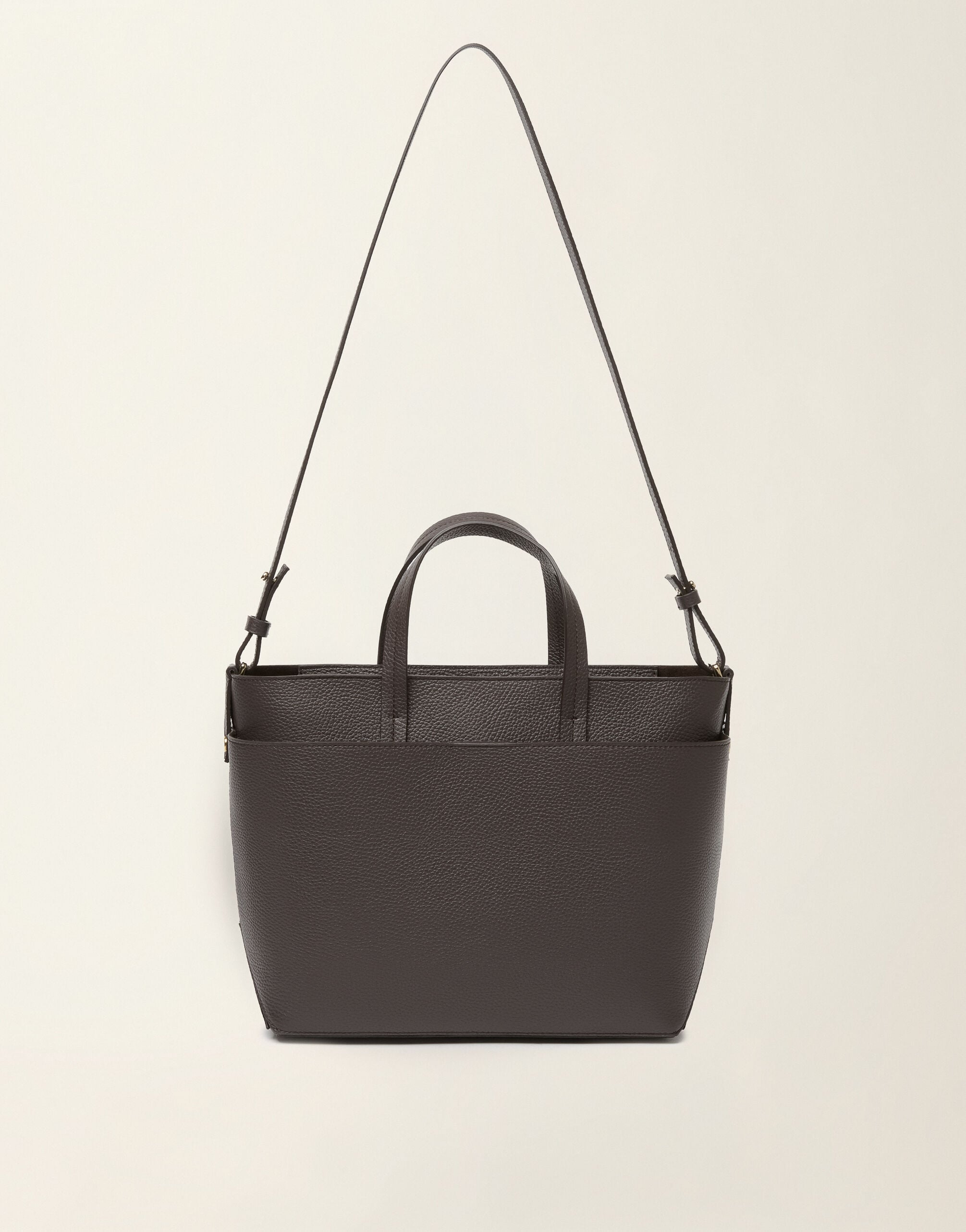 Large grained leather handbag, ebony Fabiana Filippi Large grained leather handbag, ebony Ebony BGD226A850M5620000