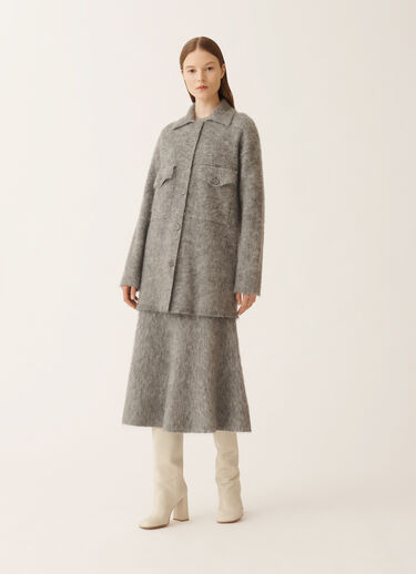 Fabiana Filippi Shirt in brushed merino and mohair, rock Grey MAD225F543L6200000