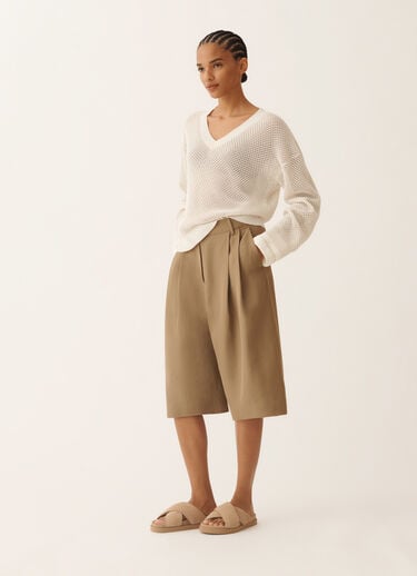 Maglia in cotone organico con viscosa brillante, burro Fabiana Filippi Maglia in cotone organico con viscosa brillante, burro BURRO MAD276F481M1560000