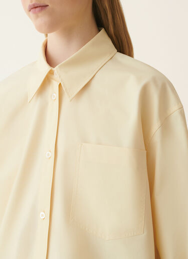 Long poplin shirt, vanilla yellow Fabiana Filippi Long poplin shirt, vanilla yellow Vanilla yellow CAD226F693D6500000