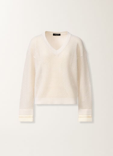 Maglia in cotone organico con viscosa brillante, burro Fabiana Filippi Maglia in cotone organico con viscosa brillante, burro BURRO MAD276F481M1560000