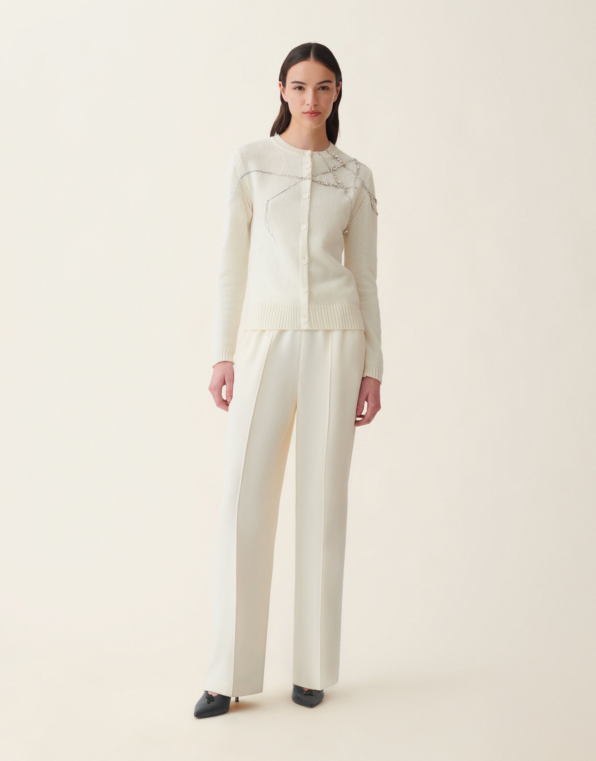 Platinum cardigan, raffia Fabiana Filippi Platinum cardigan, raffia Raffia MAD216F025M2870000