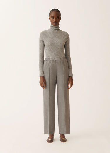 Fabiana Filippi Pantalone Gubbio in fresco lana bistretch, roccia melange Grigio PAD215F322L5230000