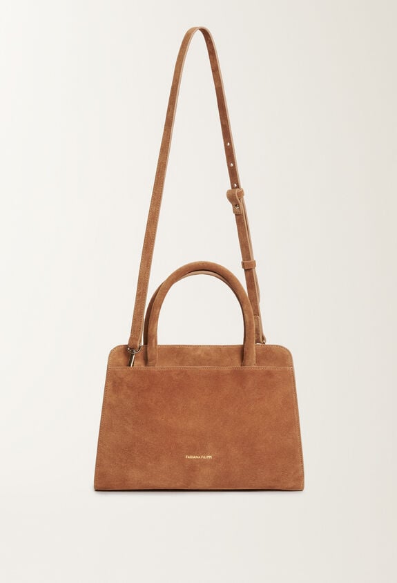 Fabiana Filippi Medium suede handbag, wicker BROWN BGD215A852L8070000
