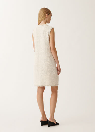 Fabiana Filippi Tweed-effect mini dress, white and citrine WHITE ABD265F175L1670000