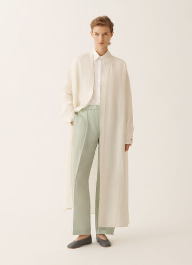 Fabiana Filippi Gubbio jogging pants in fluid fabric, Ghirri green Ghirri Green PAD266F322L7850000