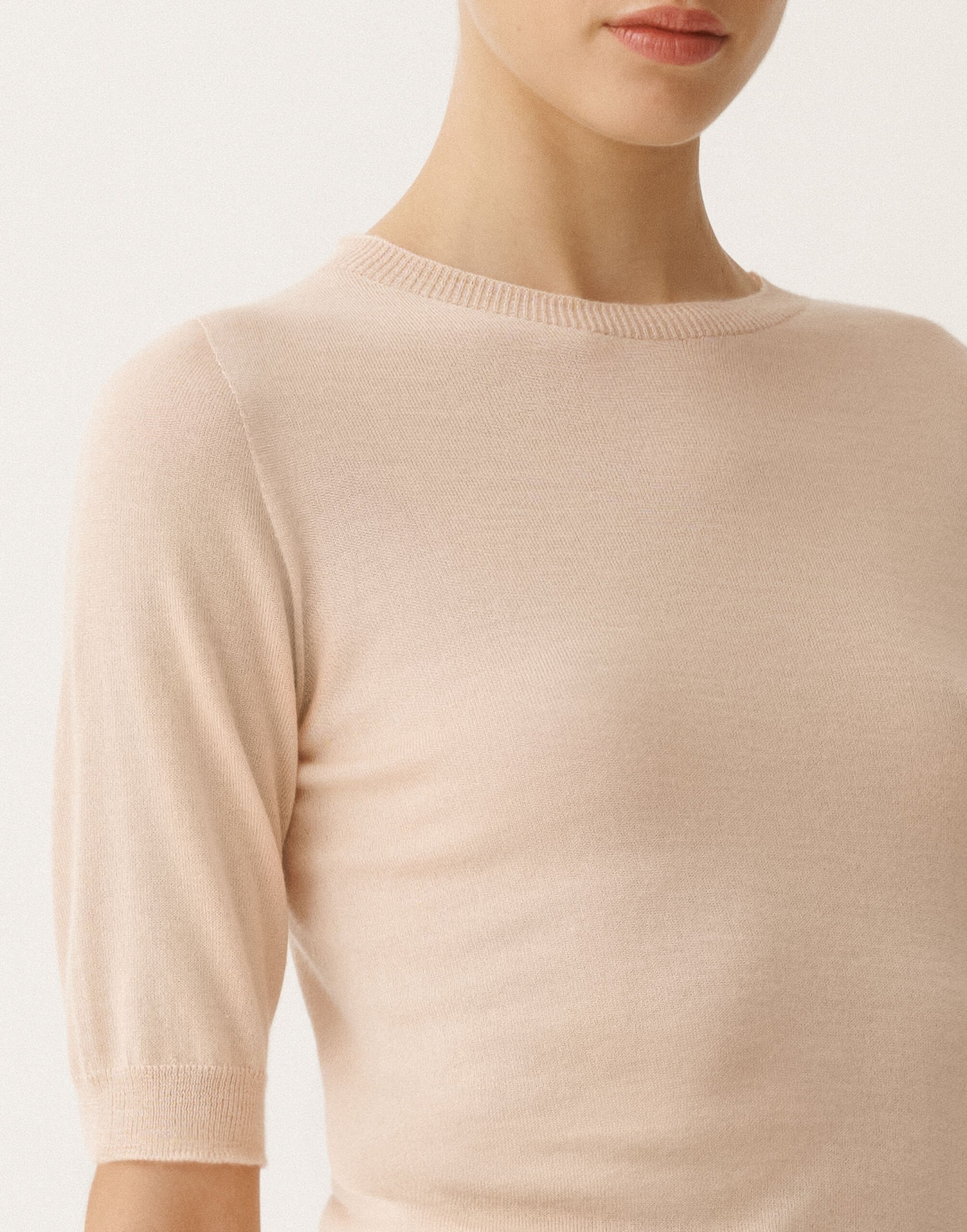 Fabiana Filippi Pullover aus Kaschmir und Seide, puderrosa ROSA MAD265F001N9070000