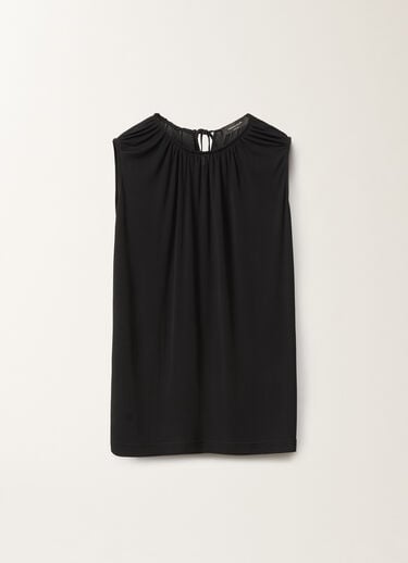 Fabiana Filippi Fluid viscose jersey top, black BLACK TPD265F157D8060000
