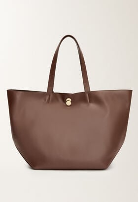 Fabiana Filippi Eclissi smooth nappa leather tote bag, ebony BROWN BGD215A906L8020000