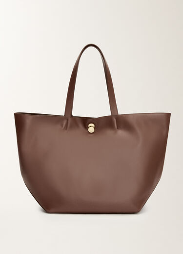 Fabiana Filippi Eclissi smooth nappa leather tote bag, ebony BROWN BGD215A906L8020000