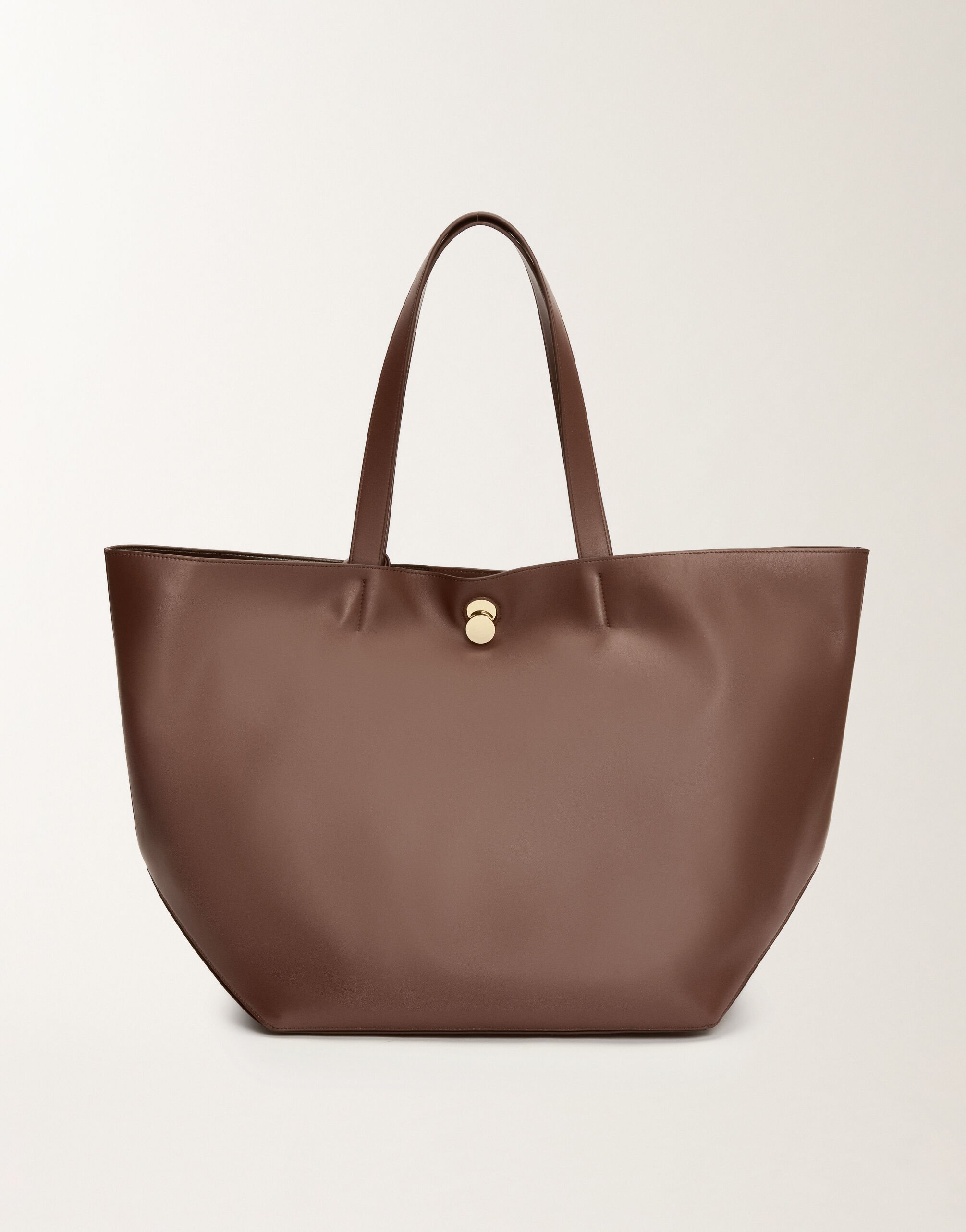 Fabiana Filippi Eclissi smooth nappa leather tote bag, ebony BROWN BGD215A906L8020000