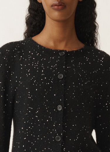 Fabiana Filippi Mohair micro cardigan, black BLACK MAD265F086D8170000