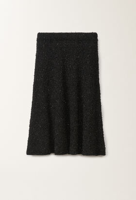 Fabiana Filippi Tweed-effect mini skirt, black WHITE GND265F405L1660000