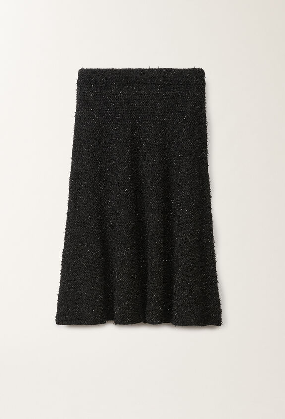 Fabiana Filippi Tweed-effect mini skirt, black BLACK GND265F395L167M531