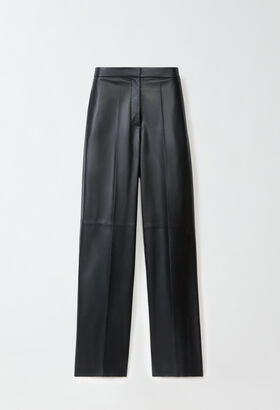 Fabiana Filippi Nappa leather trousers, black BLACK CTD214F382D7520000
