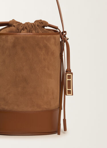 Fabiana Filippi Bucket bag in suede, wicker Brown BGD215A071L8060000