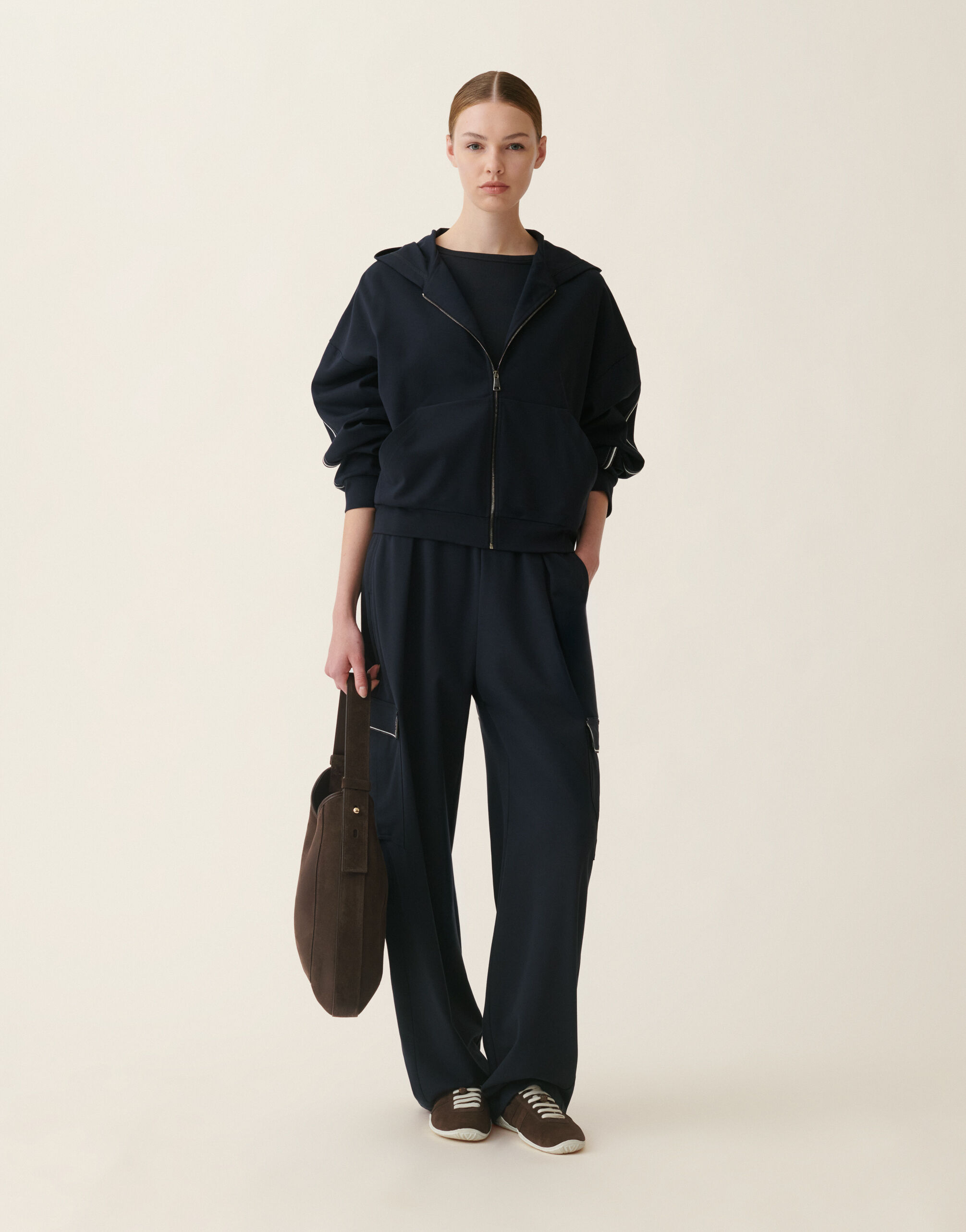 Fabiana Filippi Sweat en jersey point Milano, bleu nuit Bleu nuit JED216F263M3100000