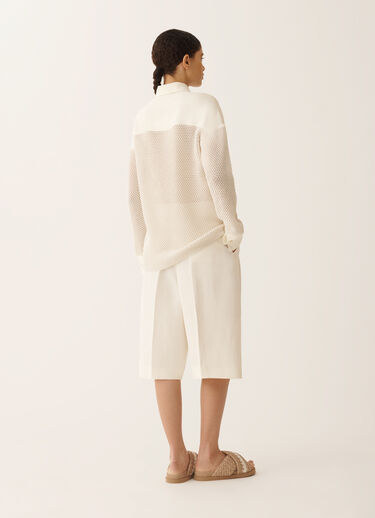 Fabiana Filippi Camicia in cotone organico con viscosa brillante, burro BURRO MAD276F043M1560000