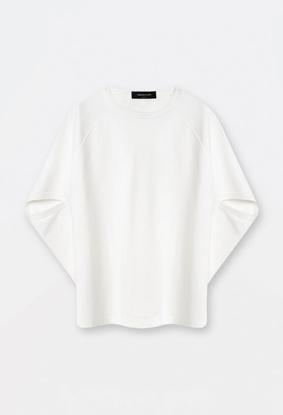 Fabiana Filippi Camiseta de punto, blanco blanco JED264F100I8470000