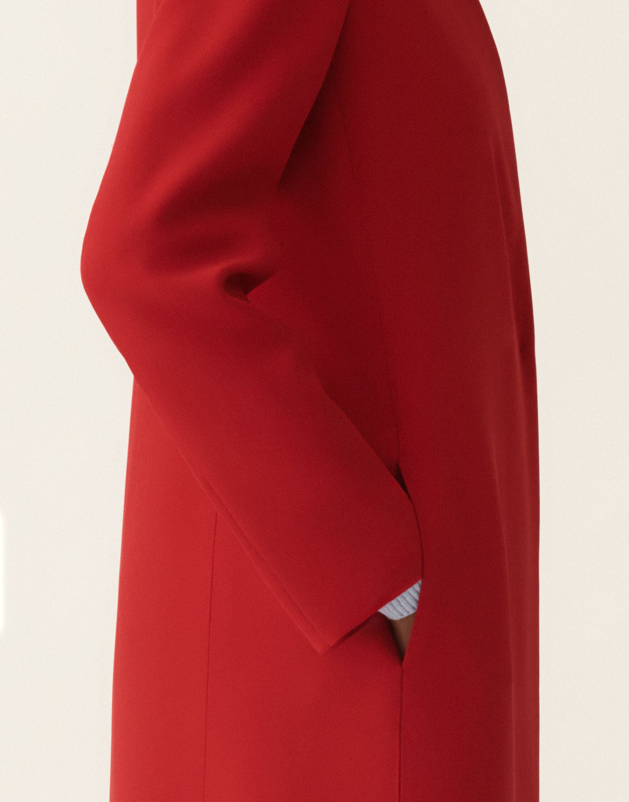 Fabiana Filippi Topcoat in cady, rosso Rosso CTD216F207M2890000