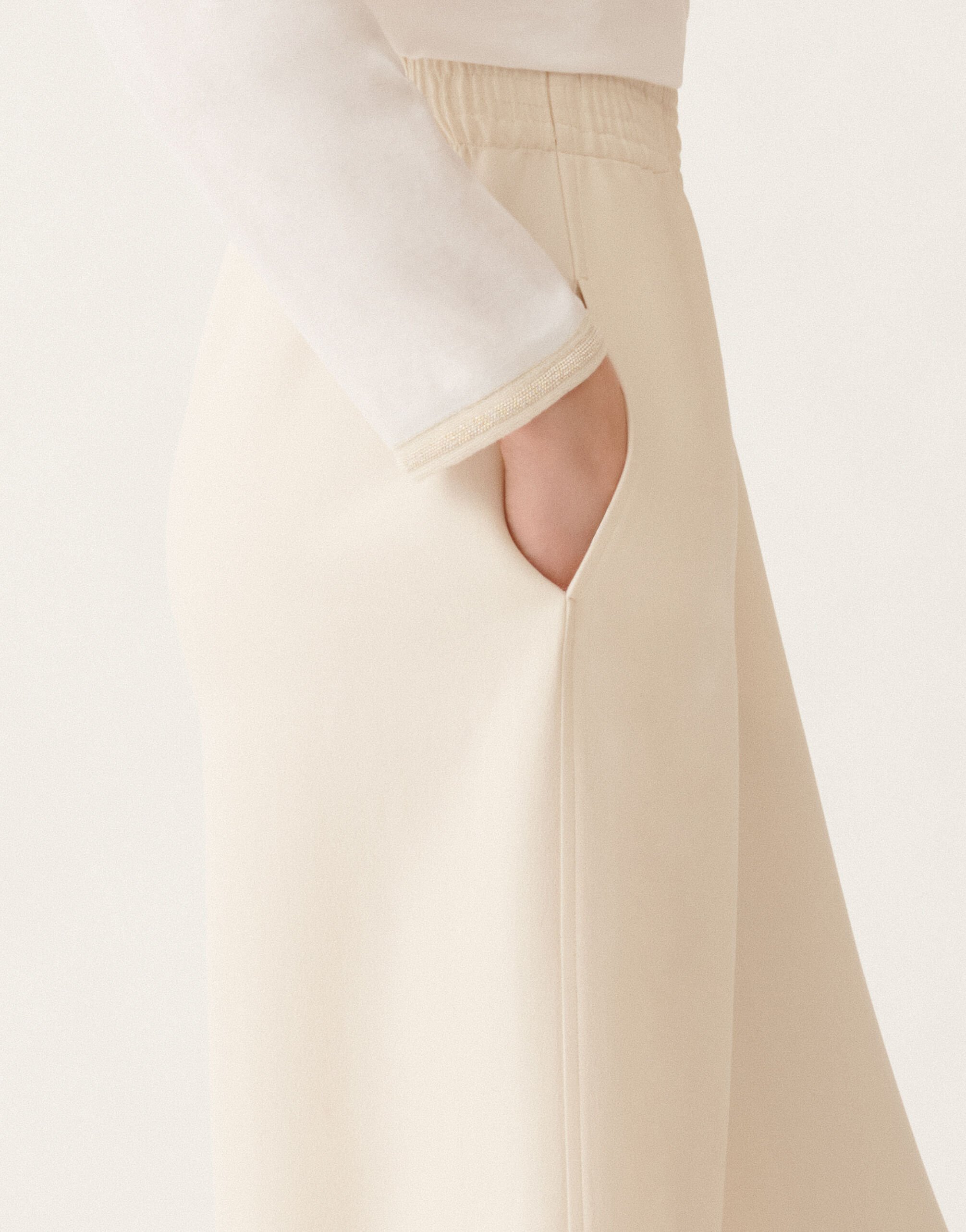 Fabiana Filippi Amelia Hose aus Cady, Butterfarbe Weiß PAD225F291D8700000