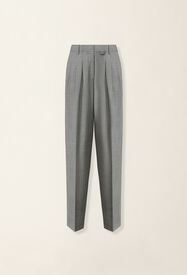 Fabiana Filippi Cool wool trousers with triple pleats, melange stone Melange stone PAD226F718M3860000